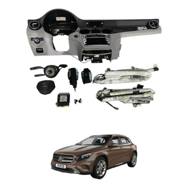 Capa Do Painel Tabelier Airbag Gla 200 250 2014 A 2016 Preto